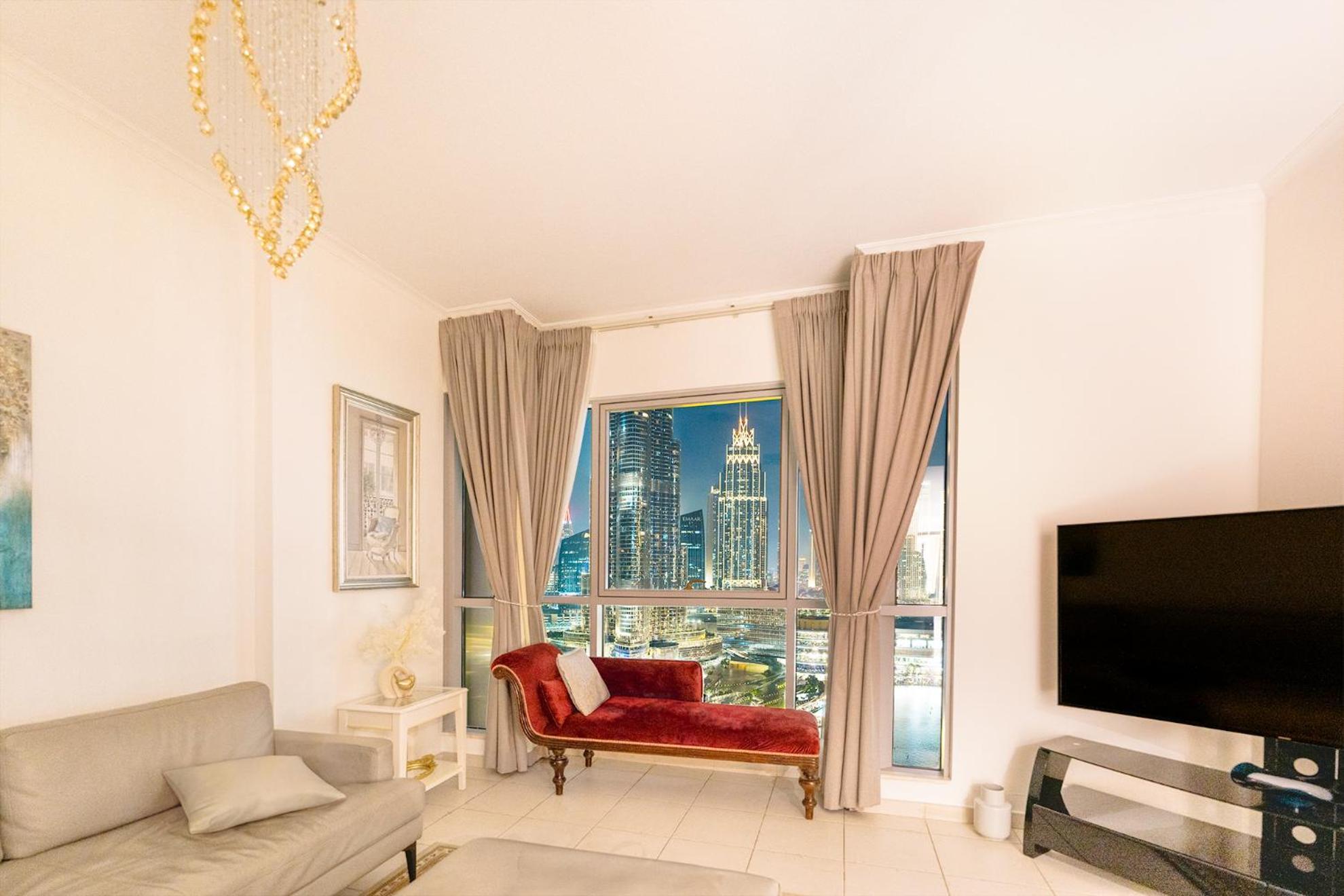 Spectacular Burj & Fountain View - Luxurious 3 Bedrooms & Maids Room - The Residences Dubaï Extérieur photo