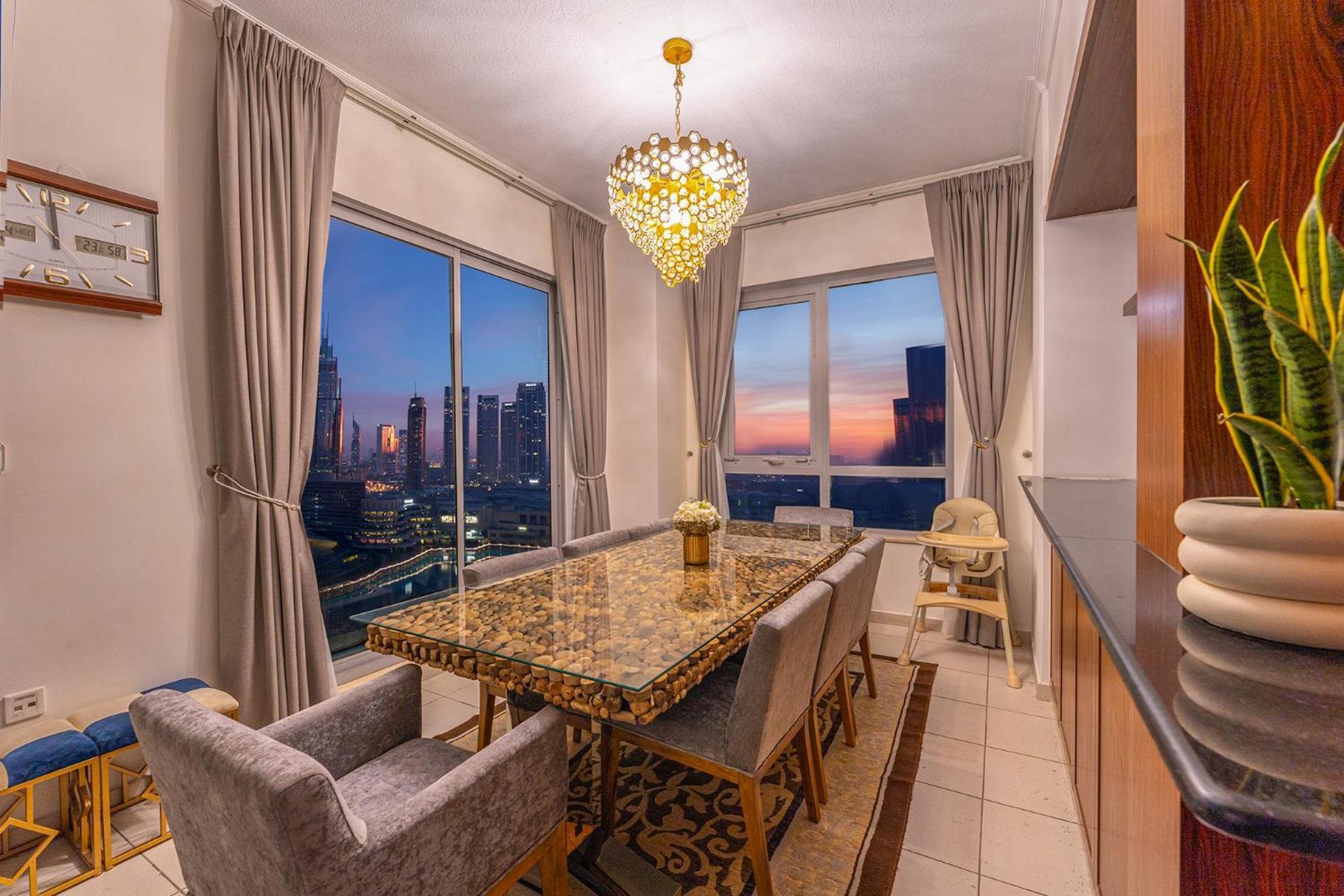 Spectacular Burj & Fountain View - Luxurious 3 Bedrooms & Maids Room - The Residences Dubaï Extérieur photo